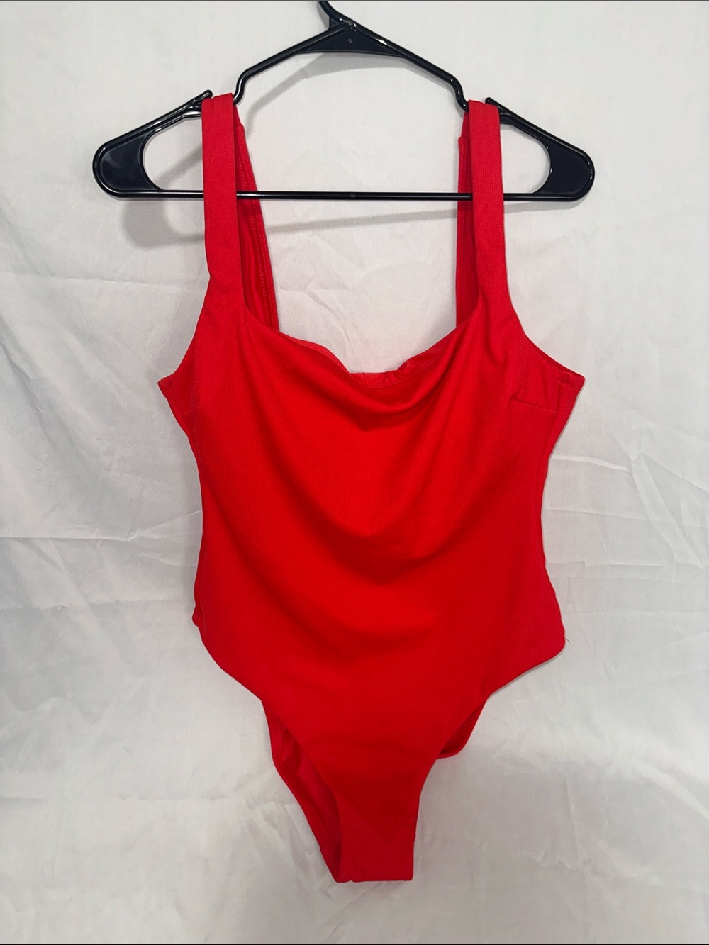 Shade & Shore Bright Red Classic One-Piece Swimsuit